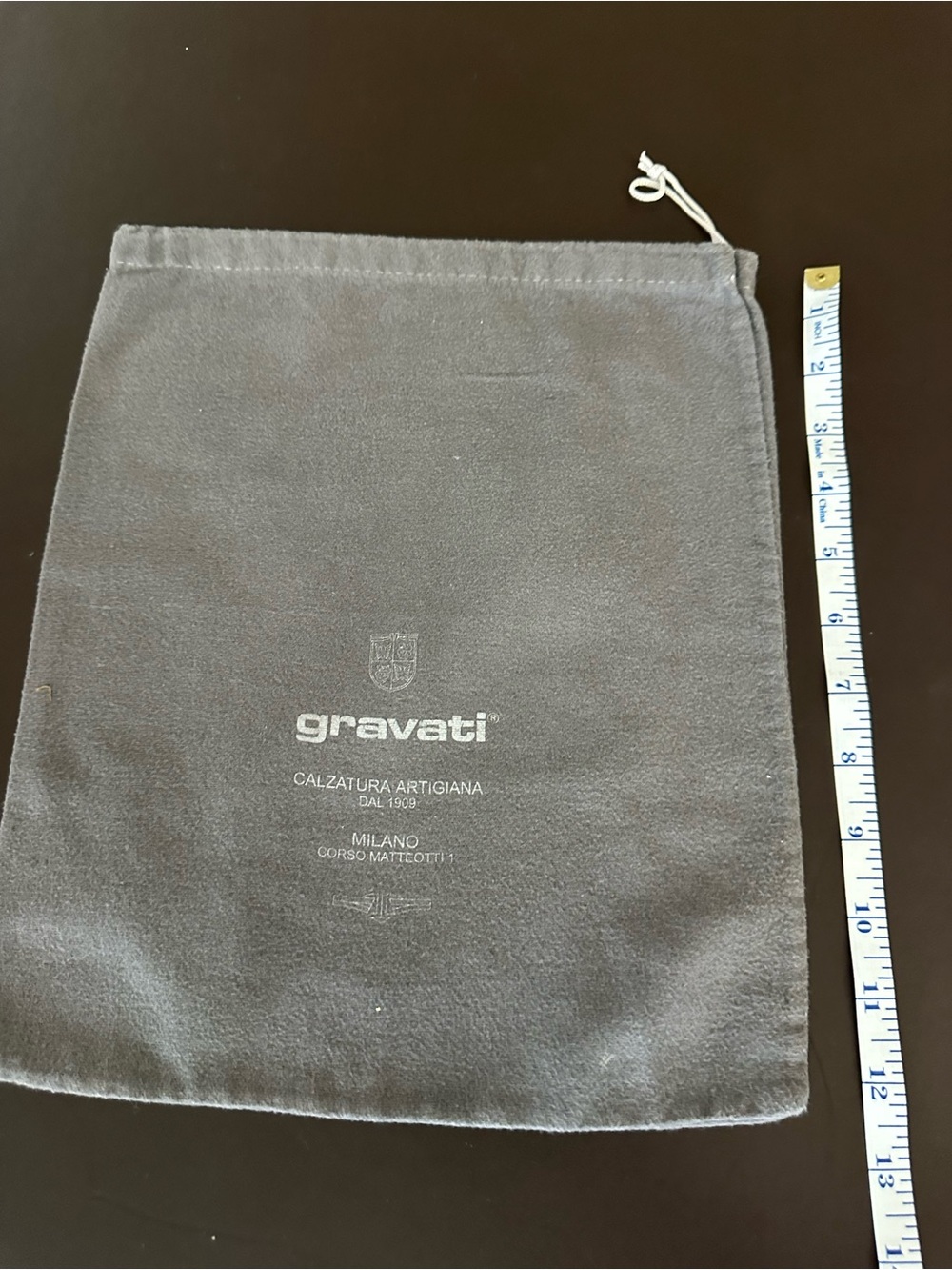 Gravati Drawstring Dust Bag in Gray